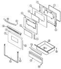 DOOR / DRAWER (ADT) Diagram and Parts List for MGR5729ADT  Maytag Range