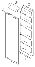 FRESH FOOD INNER DOOR Diagram and Parts List for CS21G2Q  Crosley Refrigerator