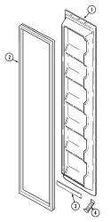 Part Location Diagram of 61003187 Whirlpool LINER, FRZ. DOOR
