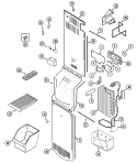 FREEZER COMPARTMENT Diagram and Parts List for CS21A2A  Crosley Refrigerator