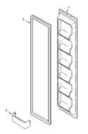 FREEZER INNER DOOR Diagram and Parts List for PSB2352GRW  Maytag Refrigerator
