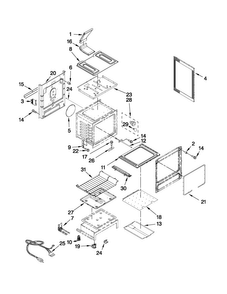 Chassis Parts Diagram and Parts List for MGR8670AB0  Maytag Range