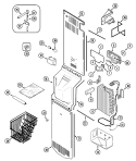 FREEZER COMPARTMENT Diagram and Parts List for KGU6465BS  Maytag Refrigerator