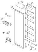 FRESH FOOD INNER DOOR Diagram and Parts List for ASD2123DRW  Admiral Refrigerator