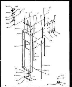 Freezer Door Diagram and Parts List for SXDE27NPL-P1162204WL  Amana Refrigerator