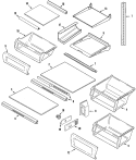 SHELVES & ACCESSORIES Diagram and Parts List for GS2726CIDW  Maytag Refrigerator