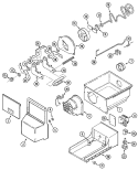 ICE BIN (REV 12) Diagram and Parts List for ASD2514ARW  Admiral Refrigerator