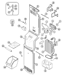 FREEZER COMPARTMENT Diagram and Parts List for ASD2514ARW  Admiral Refrigerator