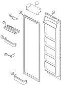 FRESH FOOD INNER DOOR Diagram and Parts List for CS23A6DA  Crosley Refrigerator