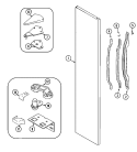 FREEZER OUTER DOOR (BISQUE) Diagram and Parts List for GS2112PXDQ  Crosley Refrigerator