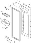 FRESH FOOD INNER DOOR (BISQUE) Diagram and Parts List for GS2588PKDQ  Maytag Refrigerator
