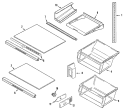 SHELVES & ACCESSORIES Diagram and Parts List for CS25A7DA  Crosley Refrigerator