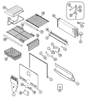 FREEZER COMPARTMENT Diagram and Parts List for JTF2688AEA  Jenn-Air Refrigerator