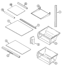 SHELVES & ACCESSORIES Diagram and Parts List for CSD2122ARW  Magic Chef Refrigerator