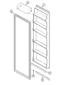 FRESH FOOD INNER DOOR Diagram and Parts List for CSD2122ARW  Magic Chef Refrigerator
