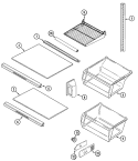 SHELVES & ACCESSORIES (BISQUE) Diagram and Parts List for GS2112PXDQ  Crosley Refrigerator