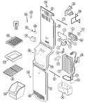 FREEZER COMPARTMENT Diagram and Parts List for GS2112PXDA  Crosley Refrigerator