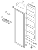 FRESH FOOD INNER DOOR (BISQUE) Diagram and Parts List for GS2112PXDQ  Crosley Refrigerator