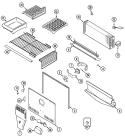 FREEZER COMPARTMENT Diagram and Parts List for MTB1946BEW  Maytag Refrigerator