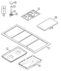 TOP ASSEMBLY Diagram and Parts List for CCGP2820P  Jenn-Air Cooktop