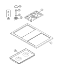 TOP ASSEMBLY Diagram and Parts List for CCGP2420PG  Jenn-Air Cooktop