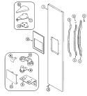 FREEZER OUTER DOOR Diagram and Parts List for GS2121SDEW  Maytag Refrigerator