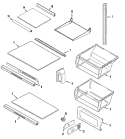 Part Location Diagram of 61003429 Whirlpool FRONT, PAN (CRISPER)