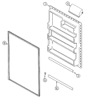 FRESH FOOD INNER DOOR Diagram and Parts List for CT21G6Q  Crosley Refrigerator