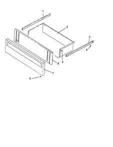 Storage Drawer Assembly Diagram and Parts List for AGDS901E P1131829NE Amana Range