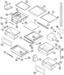 Part Location Diagram of 61006244 Whirlpool SHELF