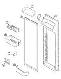 FRESH FOOD INNER DOOR Diagram and Parts List for GS2327EEDW  Maytag Refrigerator