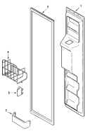 FREEZER INNER DOOR Diagram and Parts List for GS2327EEDW  Maytag Refrigerator