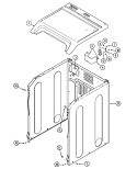 CABINET (MDE) Diagram and Parts List for MDE9557AYA  Maytag Dryer