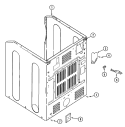CABINET - REAR Diagram and Parts List for MDE9876AYW  Maytag Dryer
