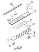 CONTROL PANEL Diagram and Parts List for CVDX4180B  Jenn-Air Cooktop