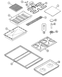 TOP ASSEMBLY Diagram and Parts List for CVDX4180B  Jenn-Air Cooktop