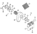 BLOWER PLENUM Diagram and Parts List for CVDX4180B  Jenn-Air Cooktop