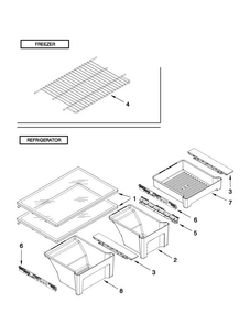 Shelf Parts Diagram and Parts List for A9RXNGFYW00  Amana Refrigerator