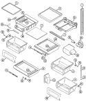SHELVES & ACCESSORIES Diagram and Parts List for JSD2388AEW  Jenn-Air Refrigerator