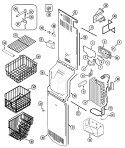 FREEZER COMPARTMENT Diagram and Parts List for JSD2388AEW  Jenn-Air Refrigerator