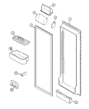 FRESH FOOD INNER DOOR Diagram and Parts List for JSD2588AEW  Jenn-Air Refrigerator