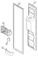 FREEZER INNER DOOR Diagram and Parts List for JSD2388AEW  Jenn-Air Refrigerator