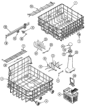 TRACK & RACK ASSEMBLY Diagram and Parts List for MDB8000AWA  Maytag Dishwasher