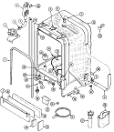 TUB Diagram and Parts List for MDB6100AWB  Maytag Dishwasher