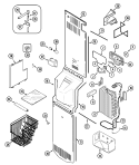 FREEZER COMPARTMENT Diagram and Parts List for CSD2725ARW  Magic Chef Refrigerator