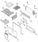 FREEZER COMPARTMENT Diagram and Parts List for GT2425PDDW  Amana Refrigerator