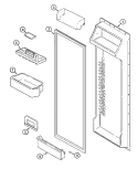 FRESH FOOD INNER DOOR Diagram and Parts List for MSD2756AEW  Maytag Refrigerator