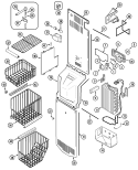 FREEZER COMPARTMENT Diagram and Parts List for JSD2989AEW  Jenn-Air Refrigerator