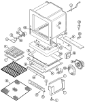 OVEN / BASE Diagram and Parts List for JGR8855ADS  Jenn-Air Range