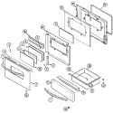 DOOR / DRAWER Diagram and Parts List for JGR8855ADS  Jenn-Air Range